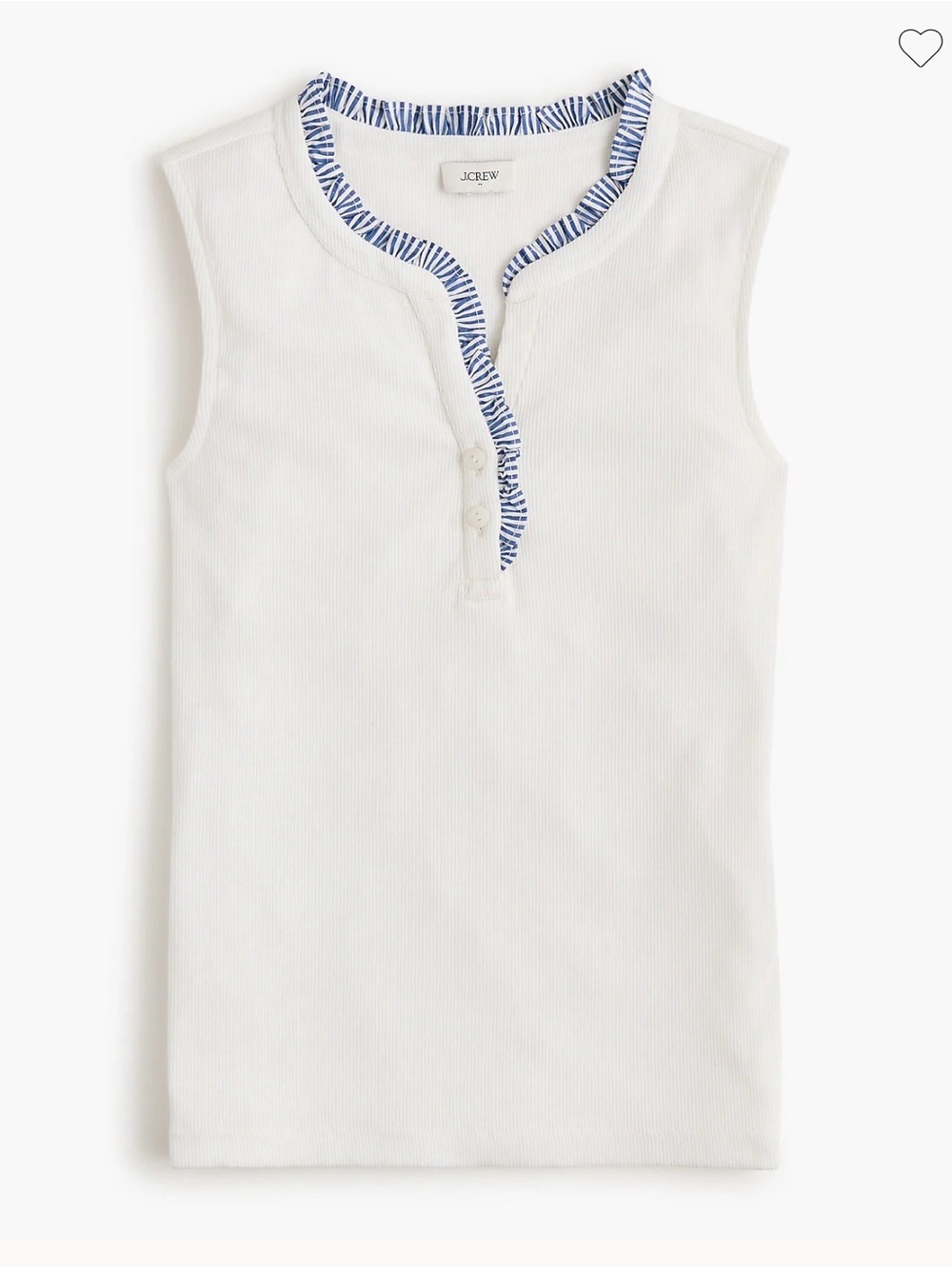 J. Crew Factory Ruffle-trim tank top • size small • NWT • CT441